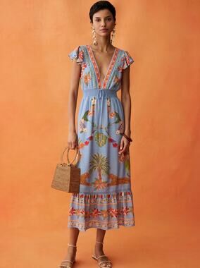 New few Moda ANAYA Luma Dress linen blend sz XS $297